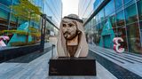 Kunstwerk von  Sheikh Hamdan, Kronprinz von Dubai, im Dubai Design District