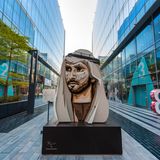 Kunstwerk von  Sheikh Hamdan, Kronprinz von Dubai, im Dubai Design District