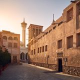 Abendstimmung im Bastakia Quarter im historischen Viertel Al Fahidi in Dubai