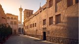Abendstimmung im Bastakia Quarter im historischen Viertel Al Fahidi in Dubai
