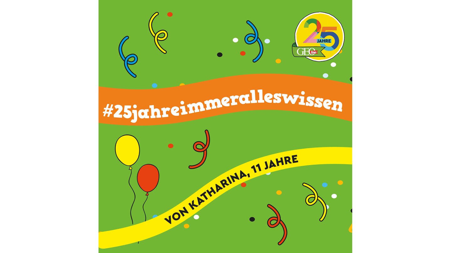 25 Jahre GEOlino: Eure Hashtag-Ideen zu unserem Geburtstag