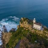 Getaria Leuchtturm, Blick aus der Vogelperspektive