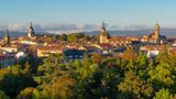 Zentrum von Vitoria-Gasteiz bei Sonnenuntergang, Baskenland, Spanien