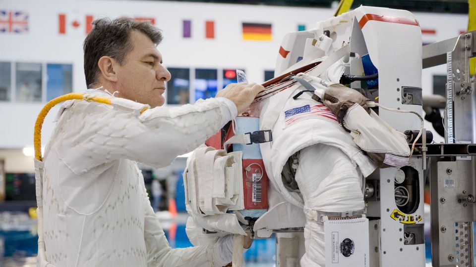Paolo Nespoli beim Training Paolo Nespoli beim Training