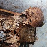 Mumifizierte Überreste von Marcus Venerius Secundio, einem früheren Sklaven in Pompeji