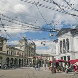 Blick auf die Cbb-Zugstation in Winterthur in der Schweiz