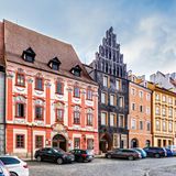 Bunte Häuser in Eger (Cheb)
