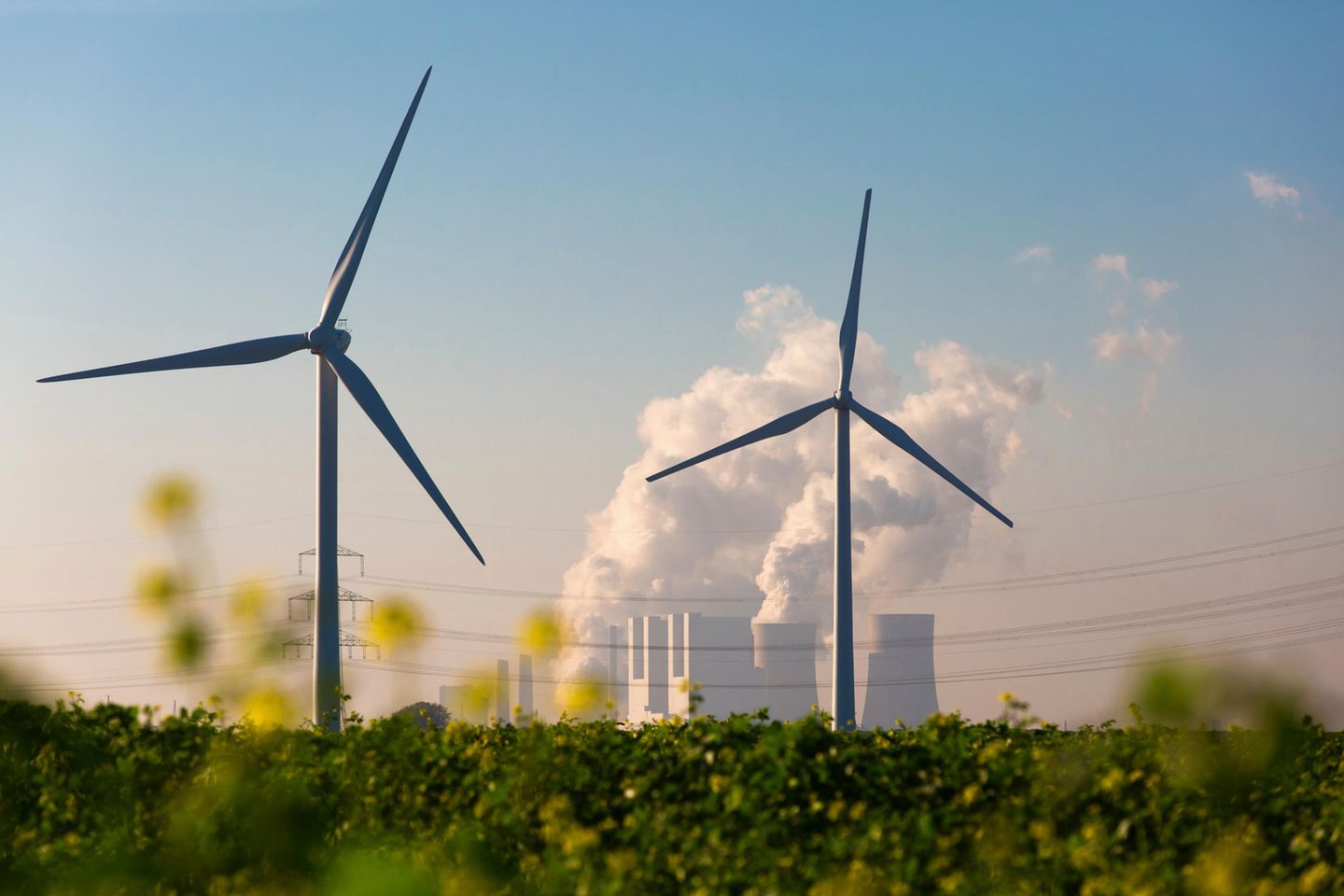 Immer mehr Windkraftanlagen produzieren Strom in Deutschland. Doch dem langen Weg der Energiewende liegen viele Hindernisse im Weg. Vom Ziel emissionsfreien Wirtschaftens ist das Land noch weit entfernt