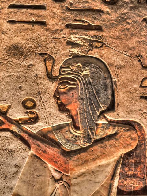 Ramses III., hier eine Grabmalerei im Tal der Könige, regierte Ägypten von 1187 – 1156 v. Chr. Er gilt als letzter großer Pharao