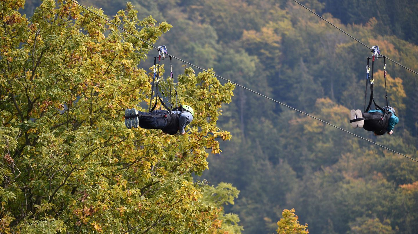 Seilrutsche im Harz