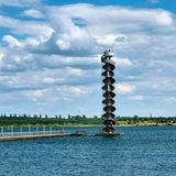 Pegeltrum auf der Goitzsche