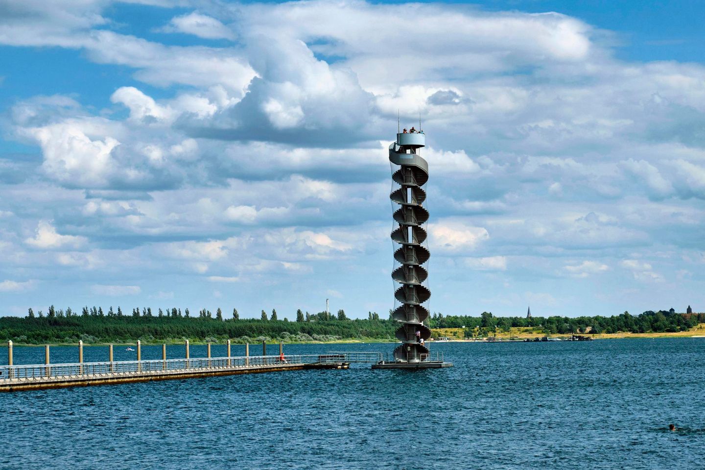 Pegeltrum auf der Goitzsche
