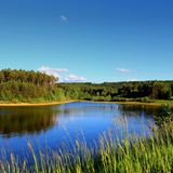 Blick auf den Brombachsee in Bayern