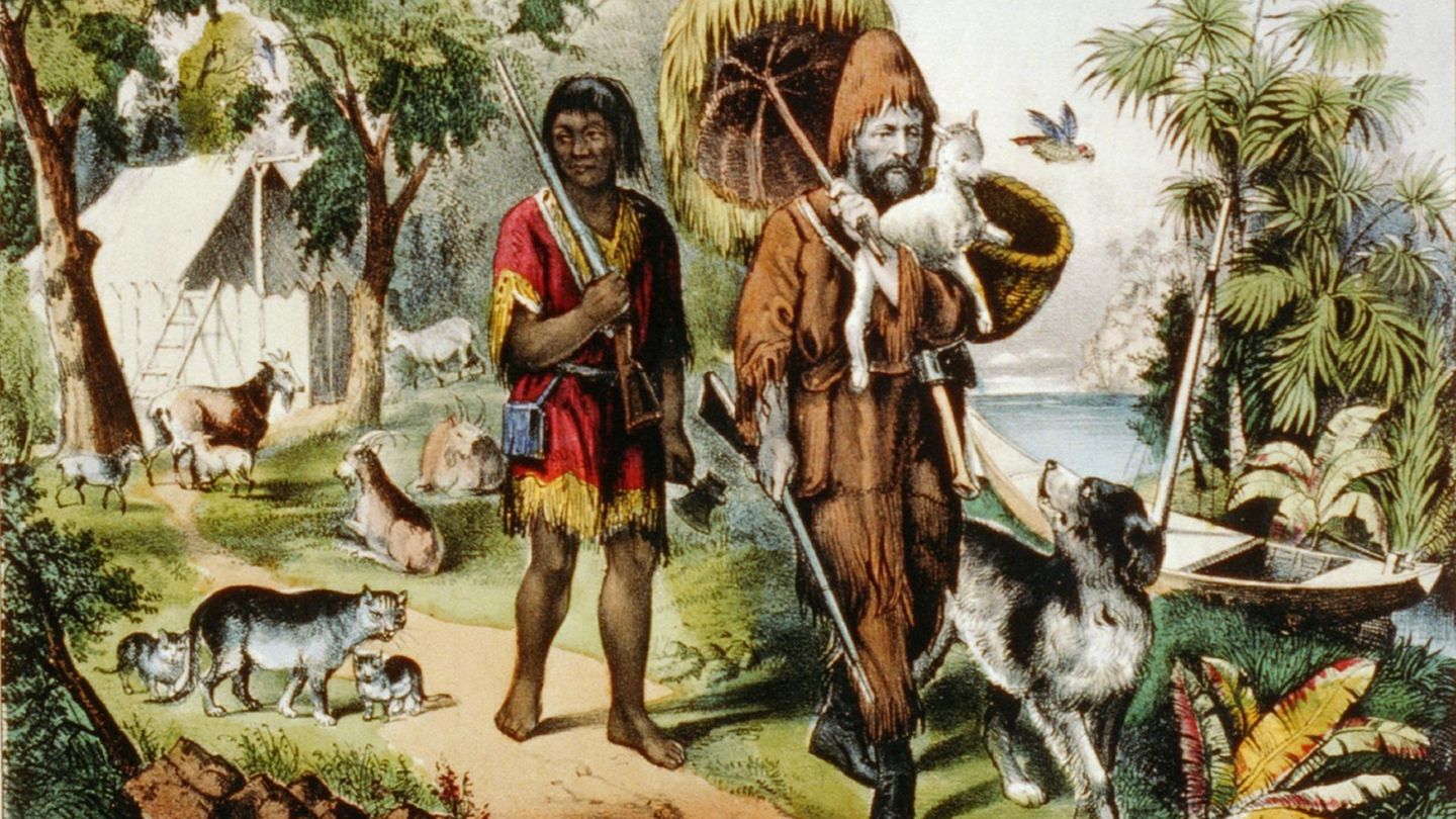 Robinson Crusoe und sein Begleiter Freitag