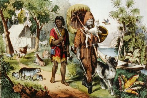 Robinson Crusoe und sein Begleiter Freitag