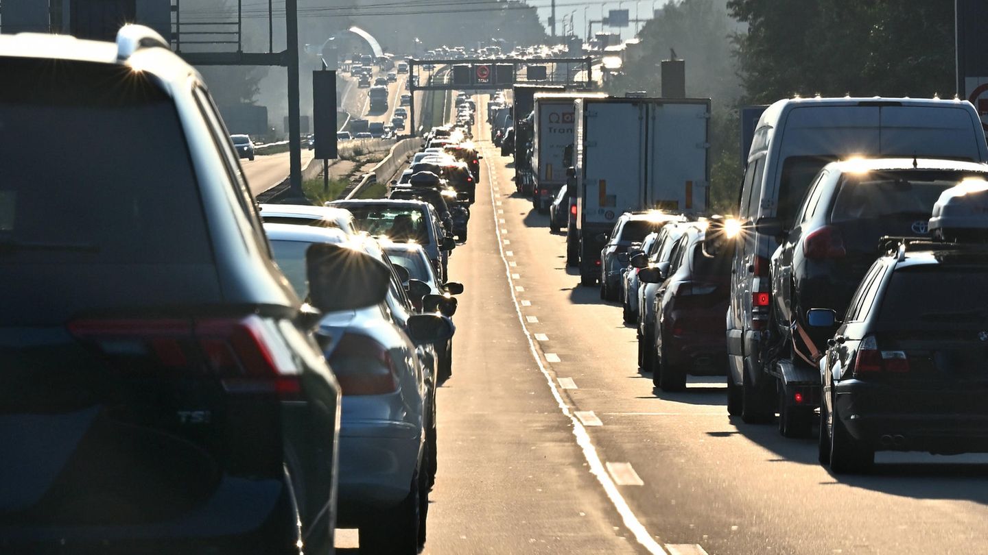 Stau auf der Autobahn