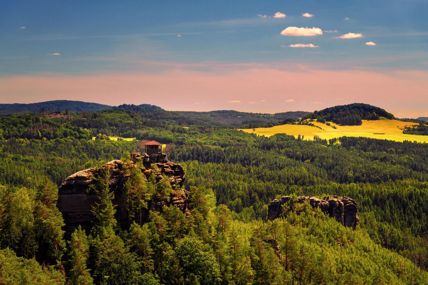 Der Aussichtspunkt Marienfels in der Böhmischen Schweiz