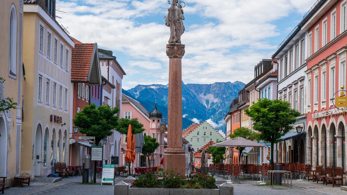 Altstadt von Murnau in Oberbayern