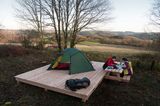 Trekkingplatz im Nationalpark Eifel