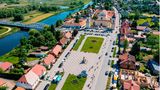 Blick auf die Kirche der Heiligen Dreifaltigkeit in Tykocin