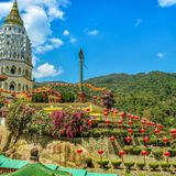Blick auf den Kek Lok Si Tempel auf der Insel Penang