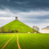 Blick auf den berühmten Löwenberg in Braine-l’Alleud