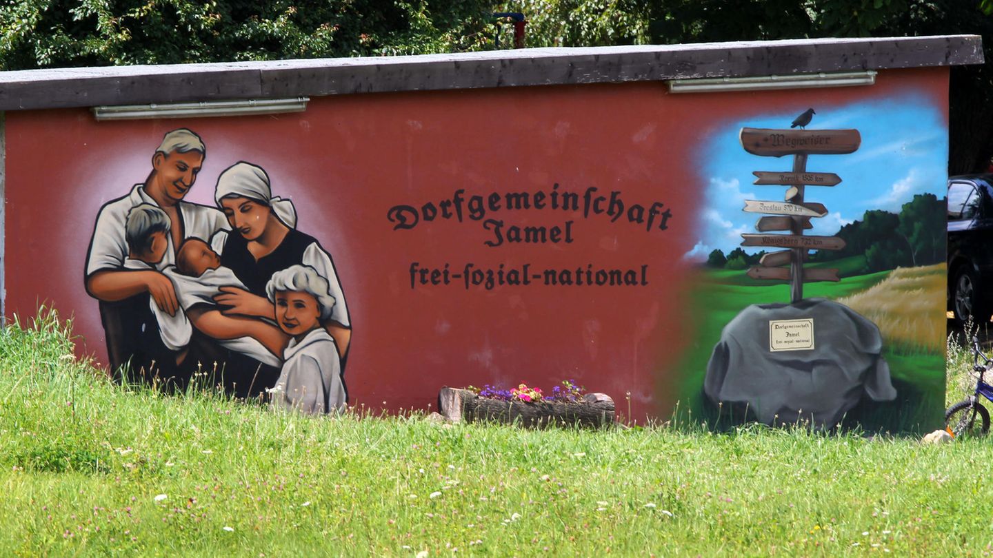Ein Wandgemälde in Jamel
