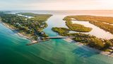 Luftaufnahme von Captiva Island bei Fort Myers in Florida, USA