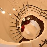 Blick von oben in den Lotsenturm Usedom