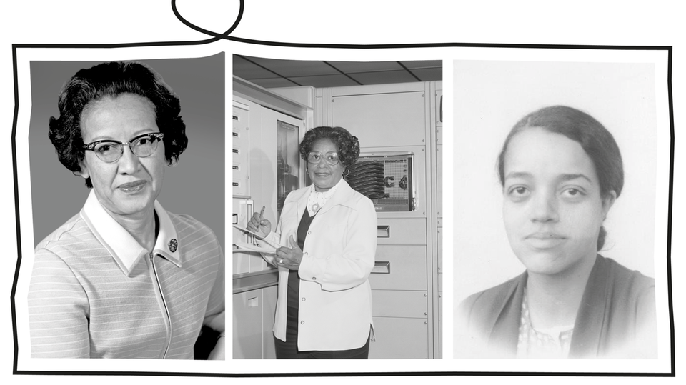 Von links nach rechts: Katherine Johnson, Mary W. Jackson und Dorothy Vaughan