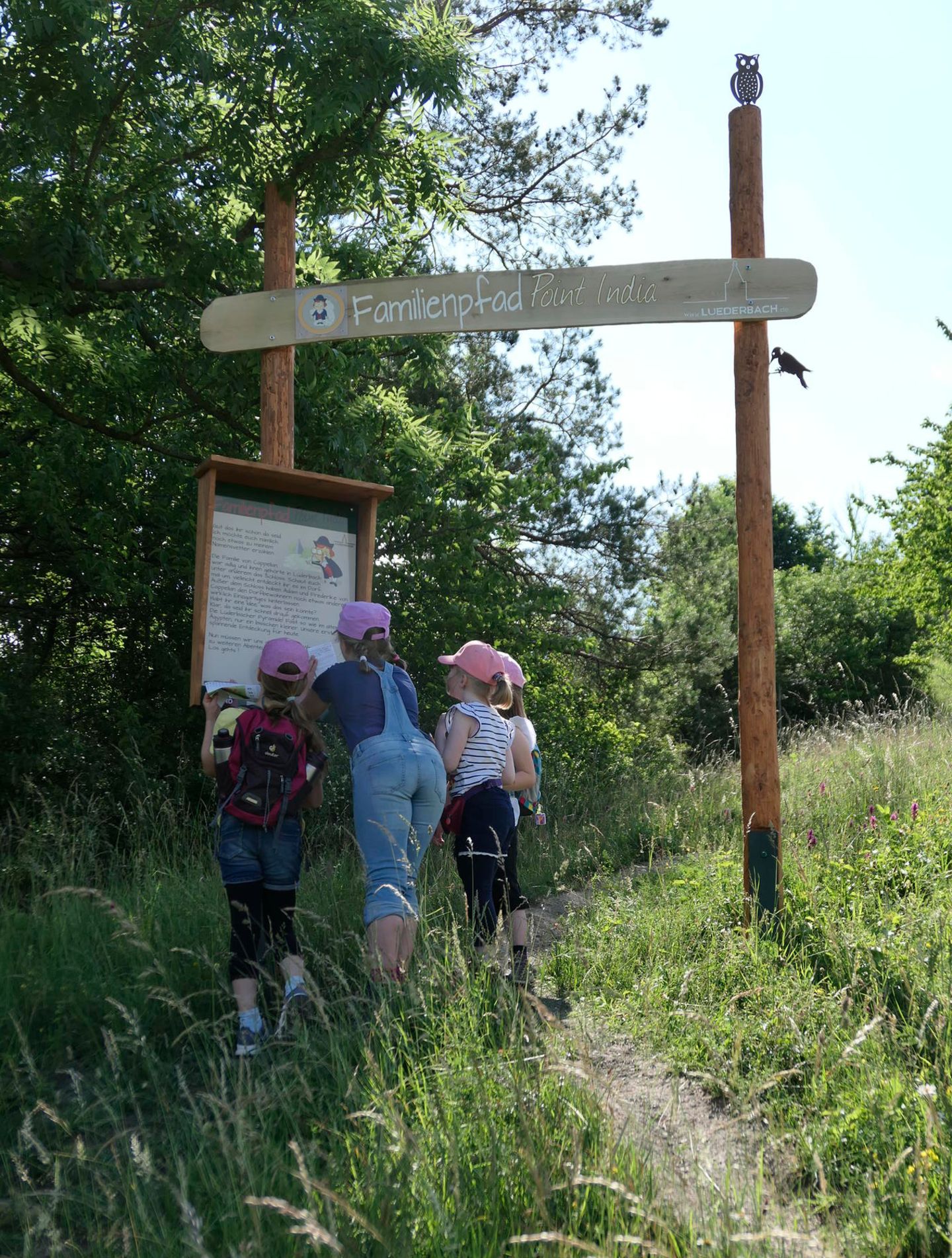Platz 13: Familienpfad Point India, Hessen Kinder auf dem Familienpfad Point India, Hessen
