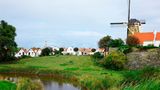 Blick auf die Mühle und die Häuser von Zieriksee