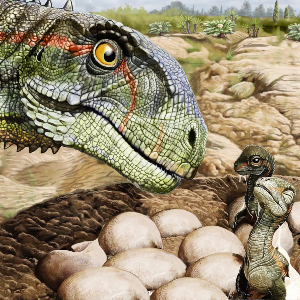 So könnte eine Familie von Mussaurus patagonicus ausgesehen haben