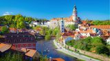 Tschechische Kleinstadt Krumau an der Moldau
