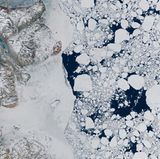 Zerfallende Eisflächen in der Arktis