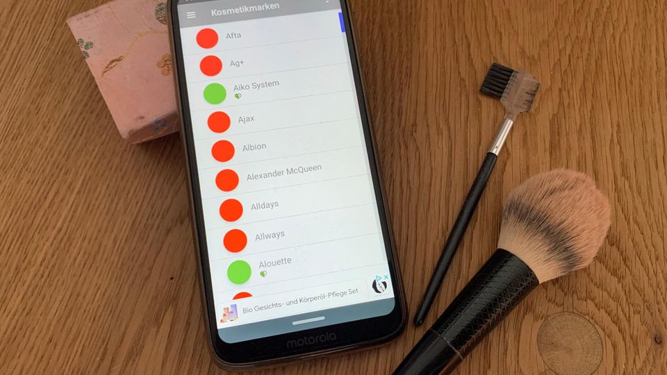 Blick auf die App Kosmetik ohne Tierversuche Blick auf die App Kosmetik ohne Tierversuche