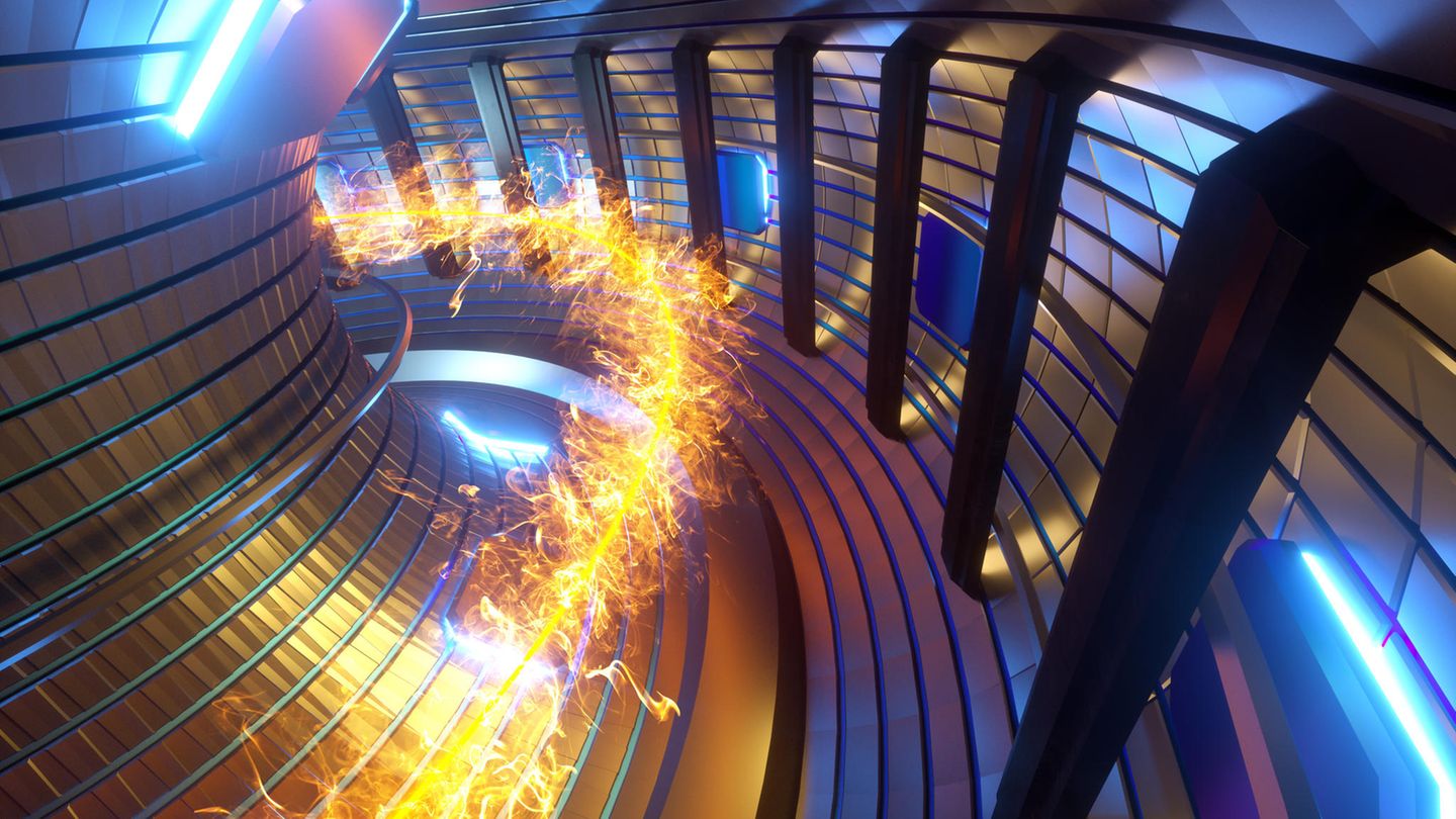 3D-Grafik eines Kernfusionreaktors