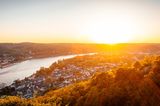 Sonnenuntergang im Erpeler Lay im Rheintal