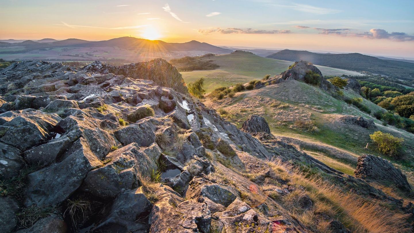 Hoher Dörnberg, Kassel Sonnenuntergang Hoher Dörnberg