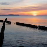 Sonnenuntrgang Strand von Dranske Rügen