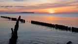 Sonnenuntrgang Strand von Dranske Rügen