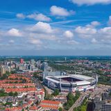 Blick auf Eindhoven und das Phillips Stadion
