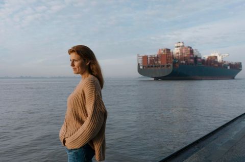Reise auf einem Containerschiff