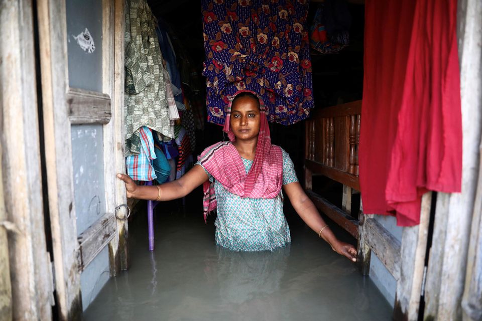 In Bangladesch werden küstennahe Gebiete bereits immer wieder überflutet – so wie hier im Juli 2020