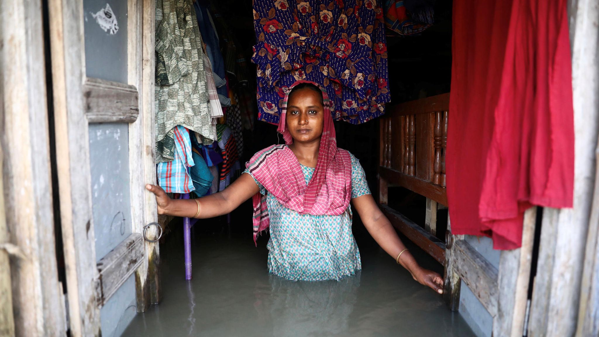 In Bangladesch werden küstennahe Gebiete bereits immer wieder überflutet – so wie hier im Juli 2020