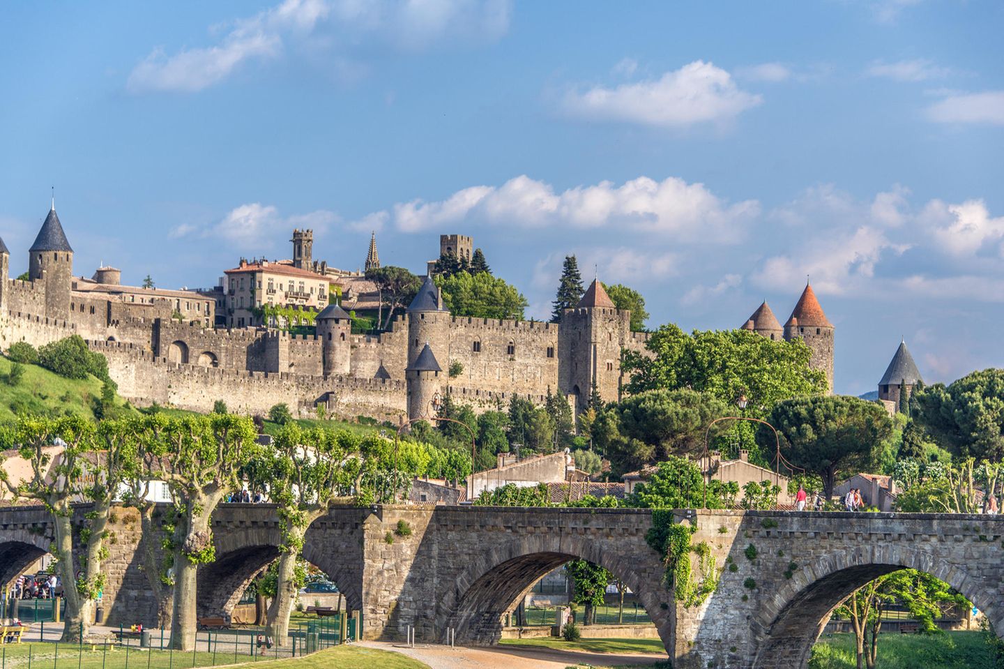 Burg und Brücke der Stadt Carcassonne