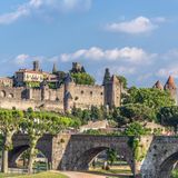 Burg und Brücke der Stadt Carcassonne