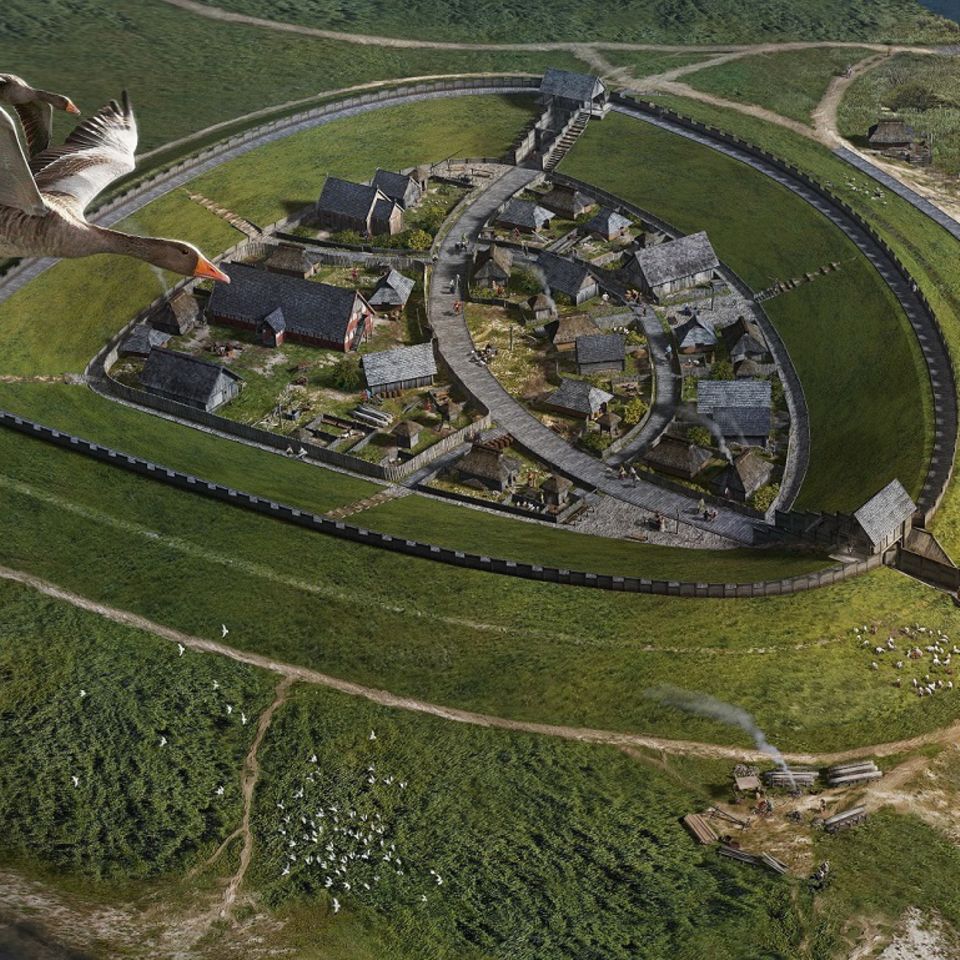 Die im Jahr 1021 errichtete "Neue Burg" in Hamburg am Nikolaifleet war die größte Burg Norddeutschlands