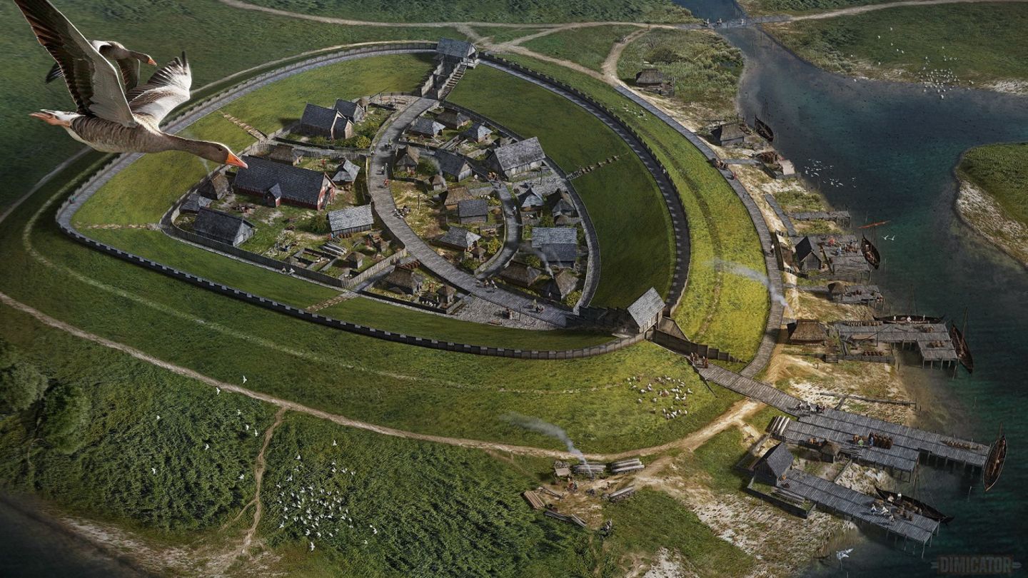 Spektakuläre Rekonstruktion: Die im Jahr 1021 errichtete "Neue Burg" in Hamburg am Nikolaifleet war die größte Burg Norddeutschlands Die im Jahr 1021 errichtete "Neue Burg" in Hamburg am Nikolaifleet war die größte Burg Norddeutschlands