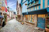 Stadt in der Altstadt von Dinan, Frankreich